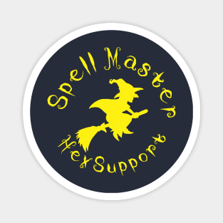 Spell Master Hex Support Halloween Tech Support Magnet